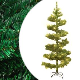 Vidaxl 720287021216 Swirl Christmas Tree Green Pvc Steel 71 In