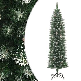 Vidaxl 720287068303 Christmas Tree Green And White Pvc Steel 70.9 In Tall