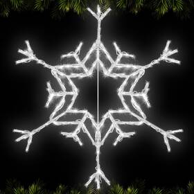 Anb-vihose-0637 Vihose 36 Inch Christmas Snowflake Lights 162 Led Decoration Large Outdoor Hangin