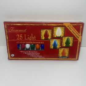 Vintage Foremost 25 Light Indoor Outdoor C7 Style Christmas Tested Feet