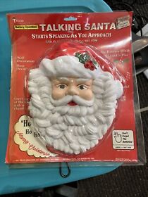 2323 Vintage Telco Talking Santa Motion Activated Door Wall Christmas Music 1991