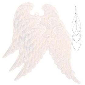 02323ka7t5fos09q76 Vosarea 3pcs Christmas Angel Wing Ornament Glitter Wings Decor