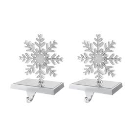 Gg001 Vosinpada Snowflakes Christmas Stocking Hanger 2 Pack Sturdy Metal Holder Stan