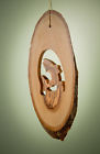 W-17 Earthwood Llc Olive Wood Ornament With Jumping Fish