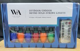 Wh-sl054-999 W & A Home D Cor W&a New Outdoor Indoor Retro Bulb Remote Control Christmas Led String Lights 24