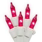 W3w1008 Vickerman Mini Lights With White Wire Pink 734205313459
