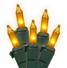 W5g0557 Vickerman Light Gold Duralit Mini Green Wire End 734205143476
