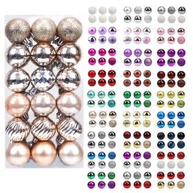 Walsport 192695006778 Christmas Balls Ornaments For Xmas Tree 36ct Plastic Shatterproof Baubles Co