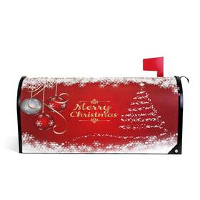 Wamika 035494696495 Merry Christmas Mailbox Cover Standard Size Winter Snowflake Xmas Tree Magnet