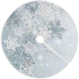 G316570010 Wamika Snowflake Silver Christmas Tree Skirt Decorations 35 X In
