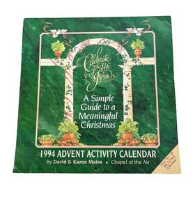 N9495x Warner Press Christmas Advent Activity Calendar 1994 Celebrate The Gift Of Jesus Vintage