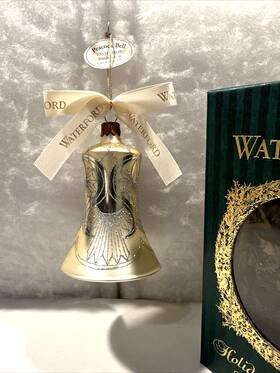 100-317-00-00 Waterford Peacock Bell Christmas Ornament Holiday Heirlooms Opulence Collection