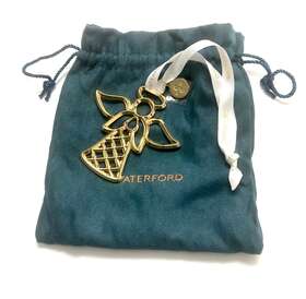 1062058 Waterford Annual Gold Tone Angel Ornament Christmas Decoration 3 Inch Brand New Nwt