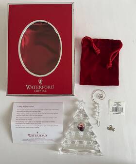 128591 Waterford New In Box Crystal Christmas Tree Ornament # Year 2004