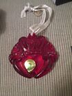 40033049 Waterford 2018 Crystal Lighting Up Season Red Claddagh Christmas Ornament Nib