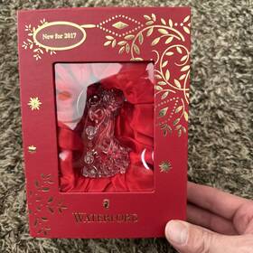 40023164 Waterford 2017 Crystal Annual Angel Christmas Ornament #