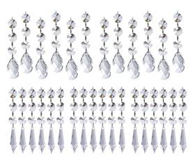 Wazhrmghg 667797788131 60 Pcs Clear Acrylic Crystal Beads For Christmas Ornaments Tree Decorations G