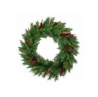 Wb8-300-24w-b National Tree Woodland Berry Artificial Wreath With Pine 52088081013