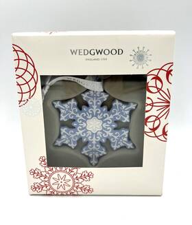 40024160 Wedgwood Wedgewood Christmas Blue Snowflake Ornament