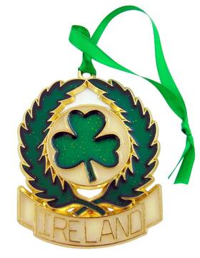 Westmon Works 810023712534 Ireland Ornament Irish Shamrock Wreath Christmas Decoration