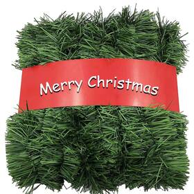 Wewymewo 717661925558 2-pack 50ft Green Garland Christmas Decorations With Light Green-50ft