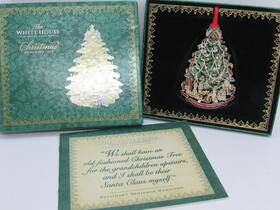 White House 678598139558 2008 The Historical Association Christmas Ornament 24k Gold Finish