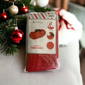 Whitmor 038861664697 Christmas Tree Bag With Handles Red Storage 21.54 X 56 Zip Closure New