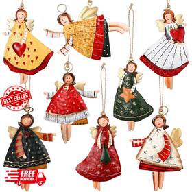 Willbond 445045756773 8 Metal Angel Ornaments For Christmas Tree And Holiday Decorations Ships Free