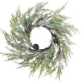 4cszl Winlyn 4 Pcs Artificial Frosted Cedar Pine Candle Rings Christmas Holder Ring