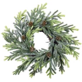 4jsq Winlyn 4 Pcs Artificial Frosted Cedar And Pine Cone Candle Rings Christmas Ho