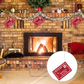 488175120kuzifr8c Winomo Christmas Tree Ornaments Santa Workshop Decorations Red Felt Envelope