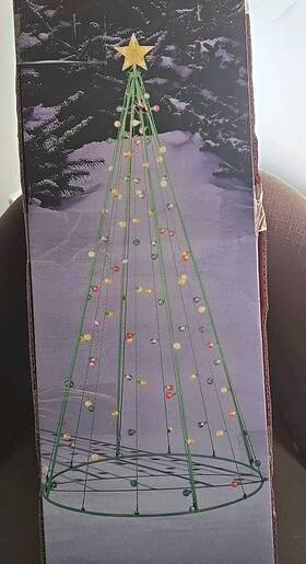 Winter Wonder Lane 029944595564 Light-up Multi-colored Twinkle Christmas Tree 105 Lights 7 Feet Tall