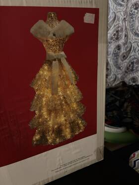 C553 Winter Wonder Lane 481052386302 4ft Prancer Pre-lit Led Dress Form Christmas Tree #c553