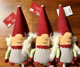 Winter Wonderland 667902020880 Norma The Gnome 3x Christmas Holiday Fabric Plush Figurines