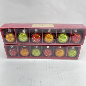 Winward 740173994781 Jeweled Glass Christmas Ornament Place Card Holders 12 Total