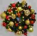 Wl-gwsq-04-rg-lww Queens Of Christmas 48 In Pine Wreath Approx Red Green Ornaments 140 White Lights New 784338290691