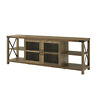 Wlk-w70mx2dro Walker Edison Farmhouse Metal Tv Stand Reclaimed Barnwood 840035311616