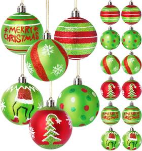 Xbl12 Wninbu 12 Pcs 2.4 Inch Christmas Ball Ornaments For Tree Red And Green
