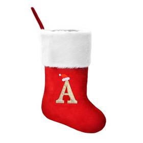 Wobeny 728872854353 20 Inches Personalized Christmas Stockings With Letters Large Red Velvet Wit