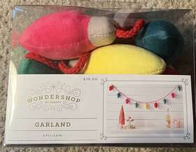 Wondershop 042738032373 Target Christmas 2023 6 Velvet Light Bulb Garland Decoration New Box