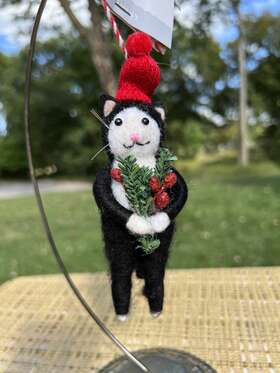 Wondershop 042738036494 Target Tuxedo Cat Black And White Wool 2023 Christmas Tree Ornament