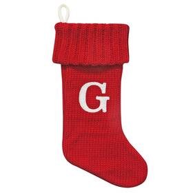 051-03-2174 Wondershop Letter G Knit Monogram Stocking Red Holiday Initial Xmas Target 20 Inch