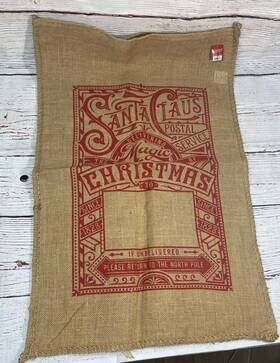 Wondershop 060479420698 Large Santa Delivering Magic For Christmas Holiday Bag Jute Gift 19 Inch X 31