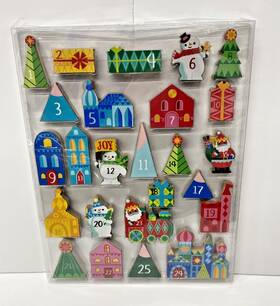 151124059 Wondershop Target Christmas 25 Block Mantel Countdown Holiday Advent Calendar
