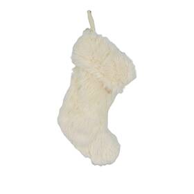 Wondershop 490510308619 Christmas Stocking Fluffy Faux Fur Cream Ivory Off White