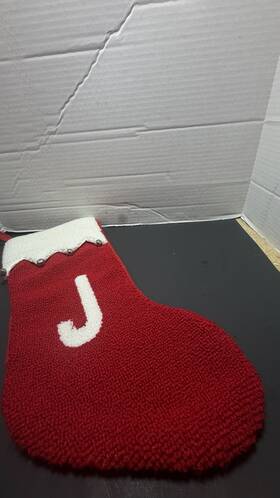 Wondershop 490510321908 Letter J Knit Monogram Christmas Stocking - Red