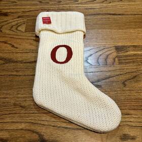 Wondershop 490510321946 Letter O Monogram Stocking White Holiday Initial Christmas Target 18 Inch