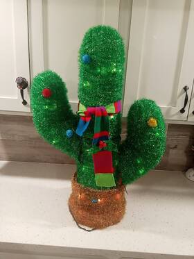 Wondershop 689720351724 Target Lit Tinsel Cactus 32 Inch Christmas Decor 70 Mini Bulbs Outdoor