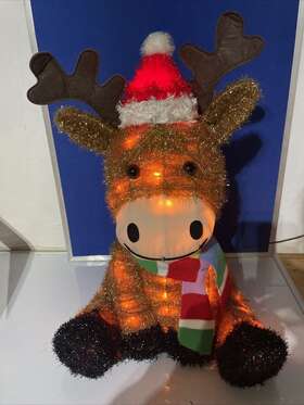Wondershop 689720351748 Rare Christmas Lit Tinsel Moose Target Exclusive Holiday