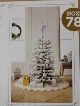 Wondershop 689720426750 3.5ft Unlit Flocked Balsam Fir Artificial Christmas Tree Holiday Decor
